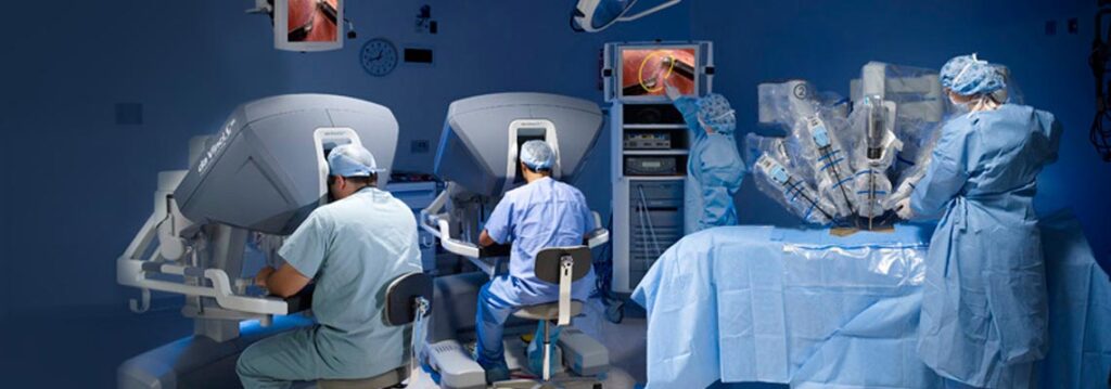 Equipamento de cirurgia robótica (Reprodução: UCLA Health) https://www.uclahealth.org/robotic-surgery/